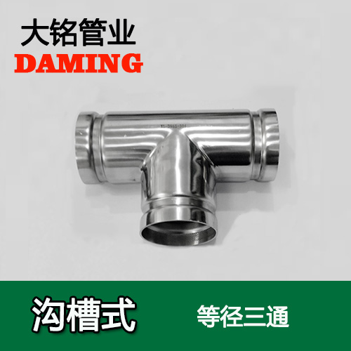 DN250 溝槽式榴莲APP破解版安装包同徑三通（304 316L）